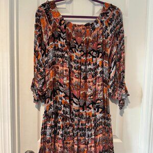 EUC FREE PEOPLE SEA YA THERE MULTICOLOR TUNIC CAN FIT 2XL/3XL